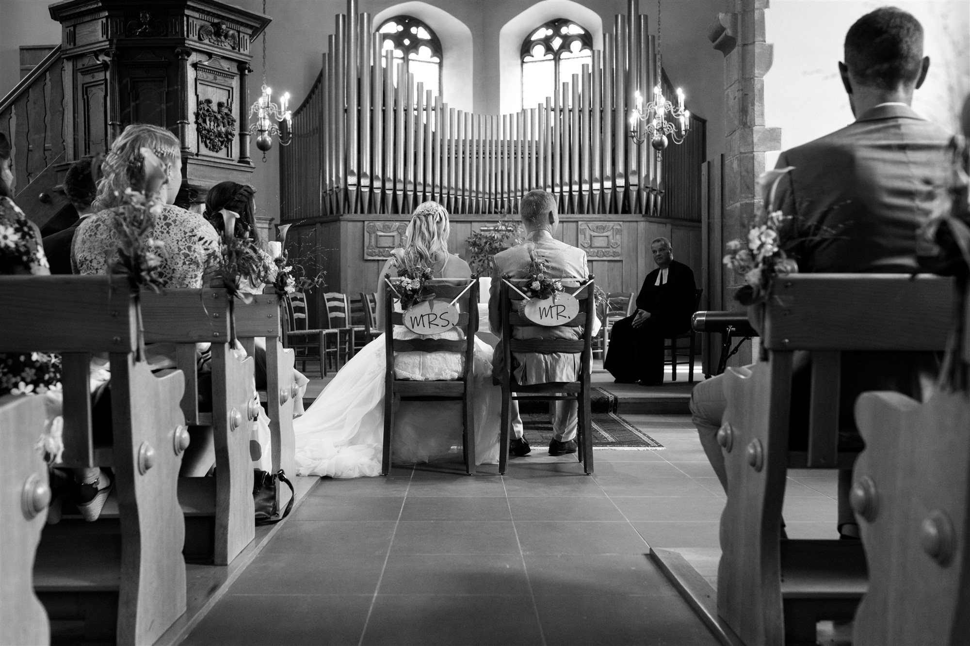 Das Brautpaar in der Kirche
