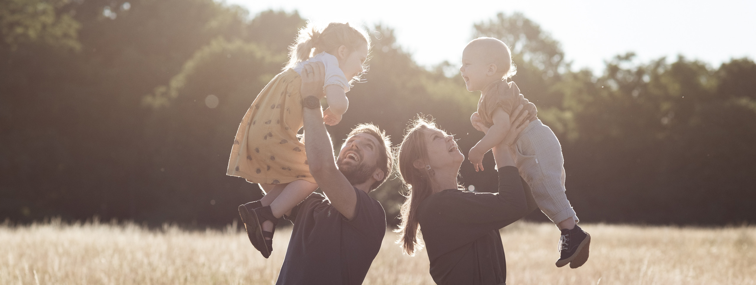 Familien Fotoshooting am Abend