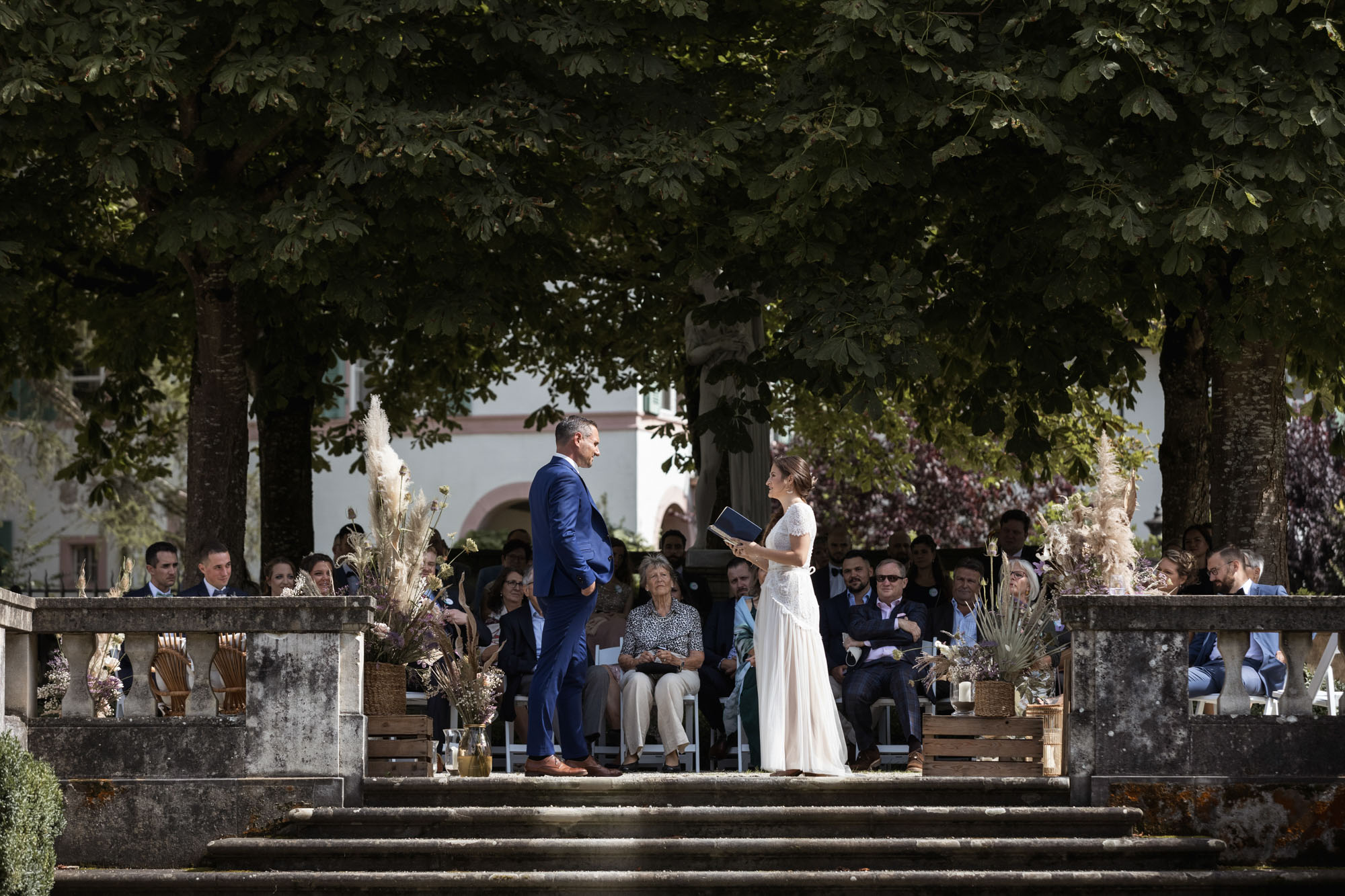 Freie Trauung Villa Wenkenhof - Die Trauung - Das Eheversprechen - Hochzeitsfotografen Basel