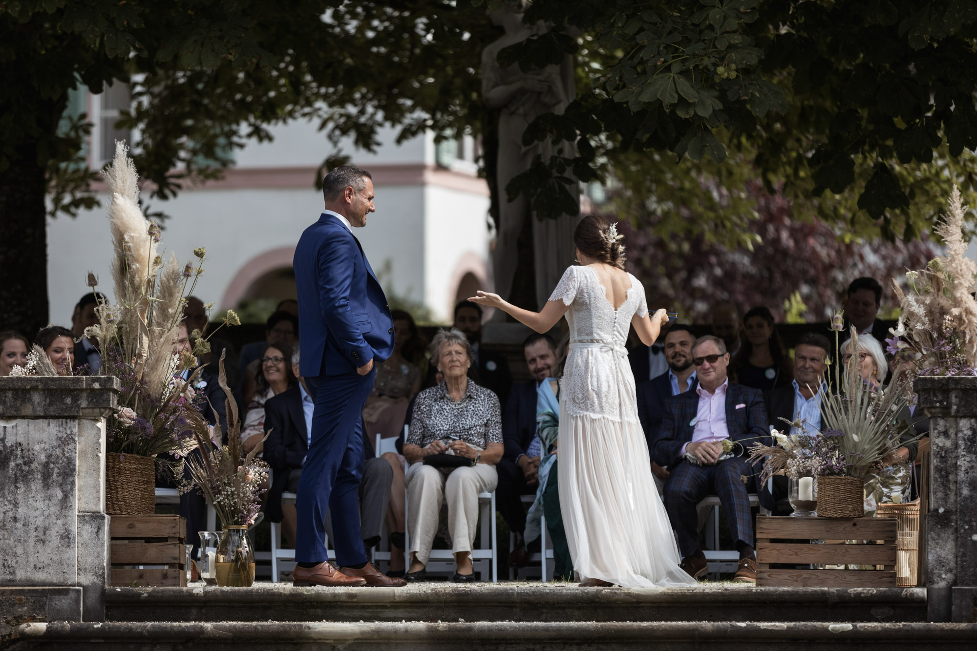 Freie Trauung Villa Wenkenhof - Die Trauung - Das Eheversprechen - Hochzeitsfotografen Basel