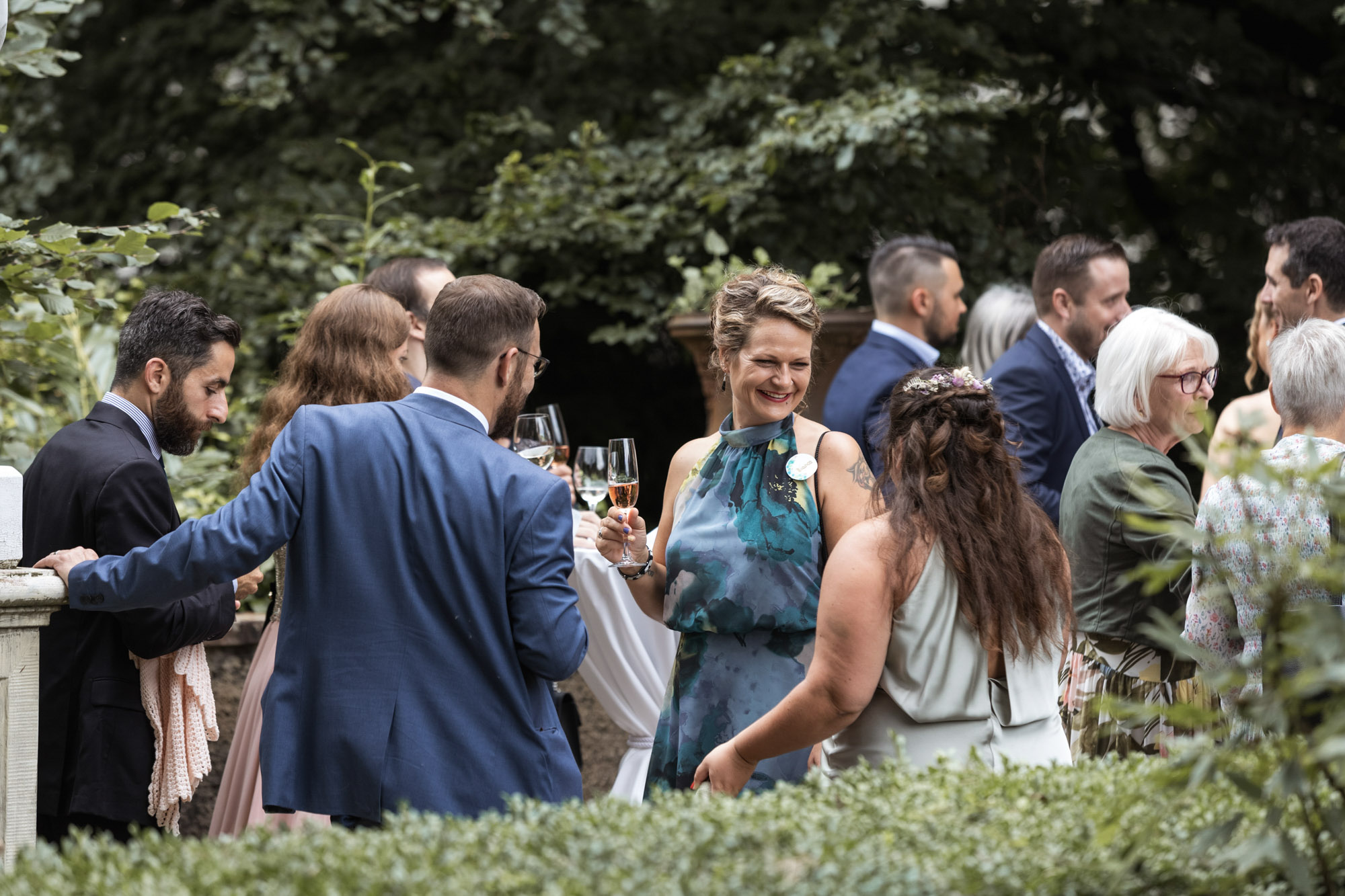 Hochzeit im Wenkenpark in Riehen - Hochzeitsapero in der Villa Wenkenhof - Hochzeitsfotograf Basel