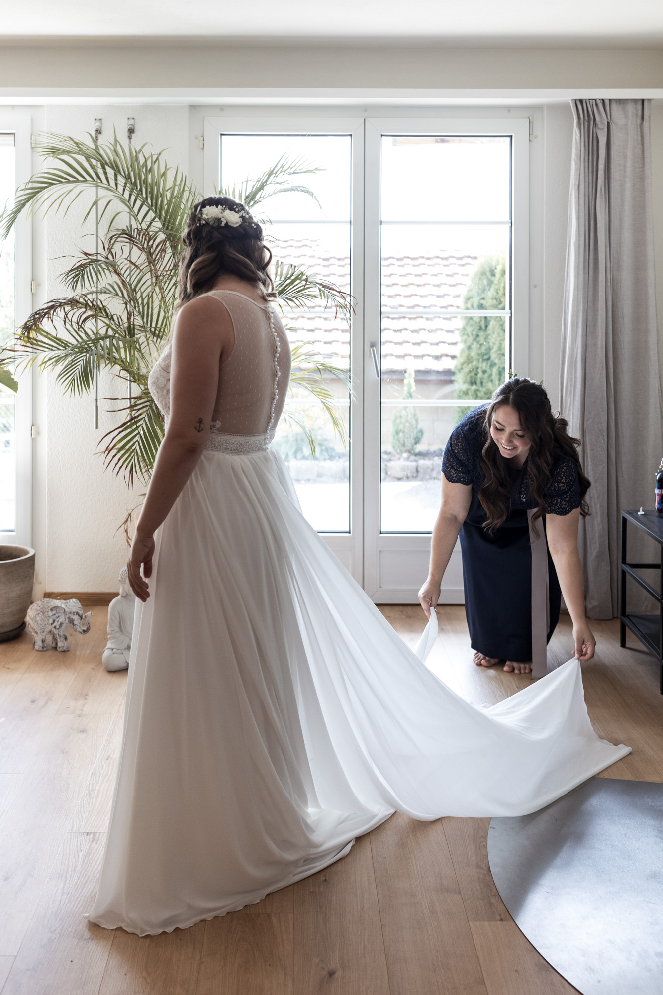Die Braut und das Hochzeitskleid