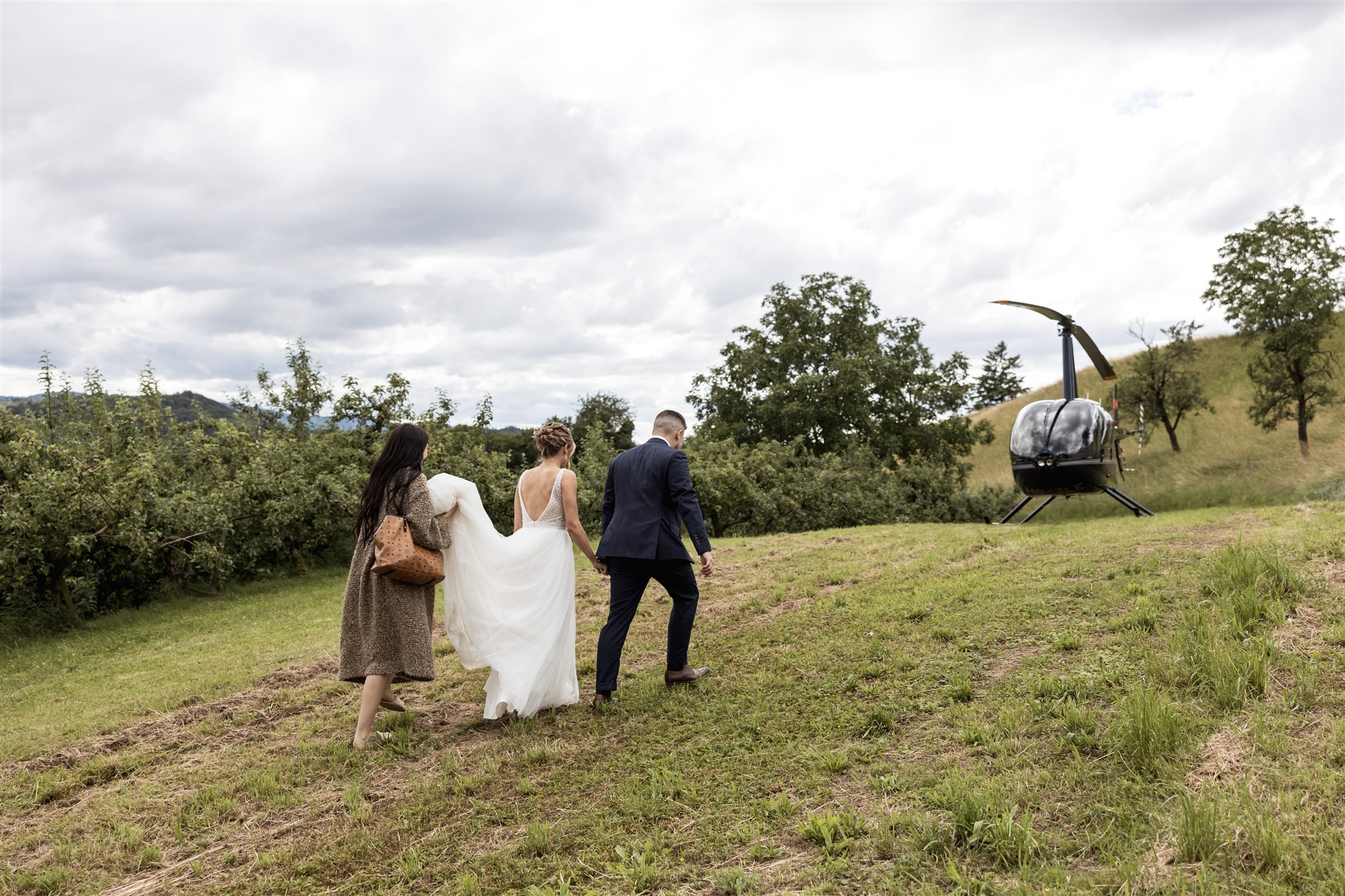 Hochzeit LaFamiglia Fluhberg - Helikopter - Hochzeitsfotograf Basel Schweiz