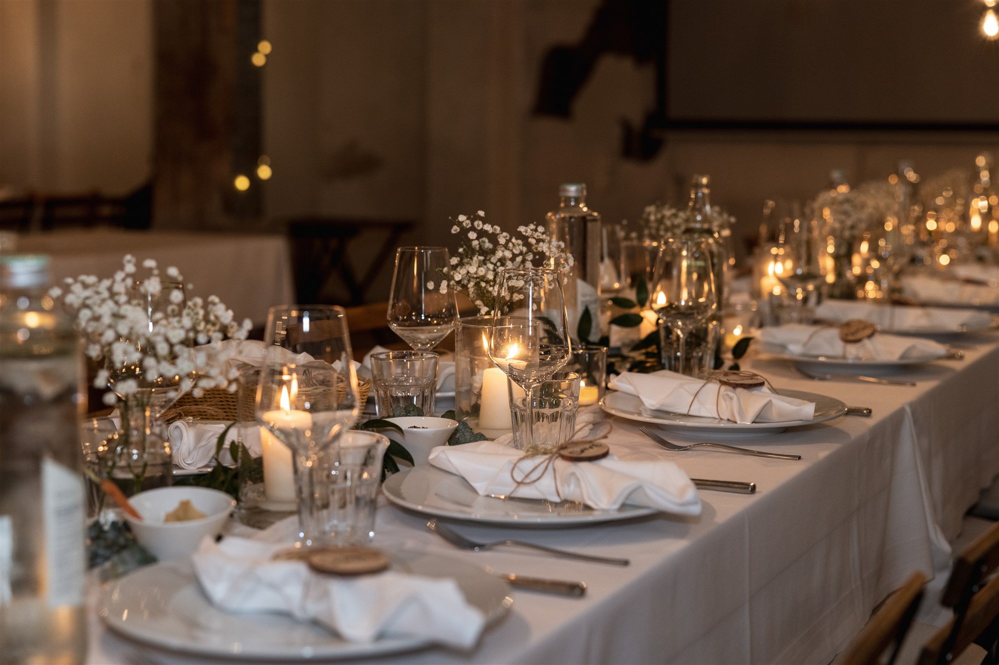 Hochzeit LaFamiglia Fluhberg - Tischdekoration - Hochzeitsfotograf Basel Schweiz