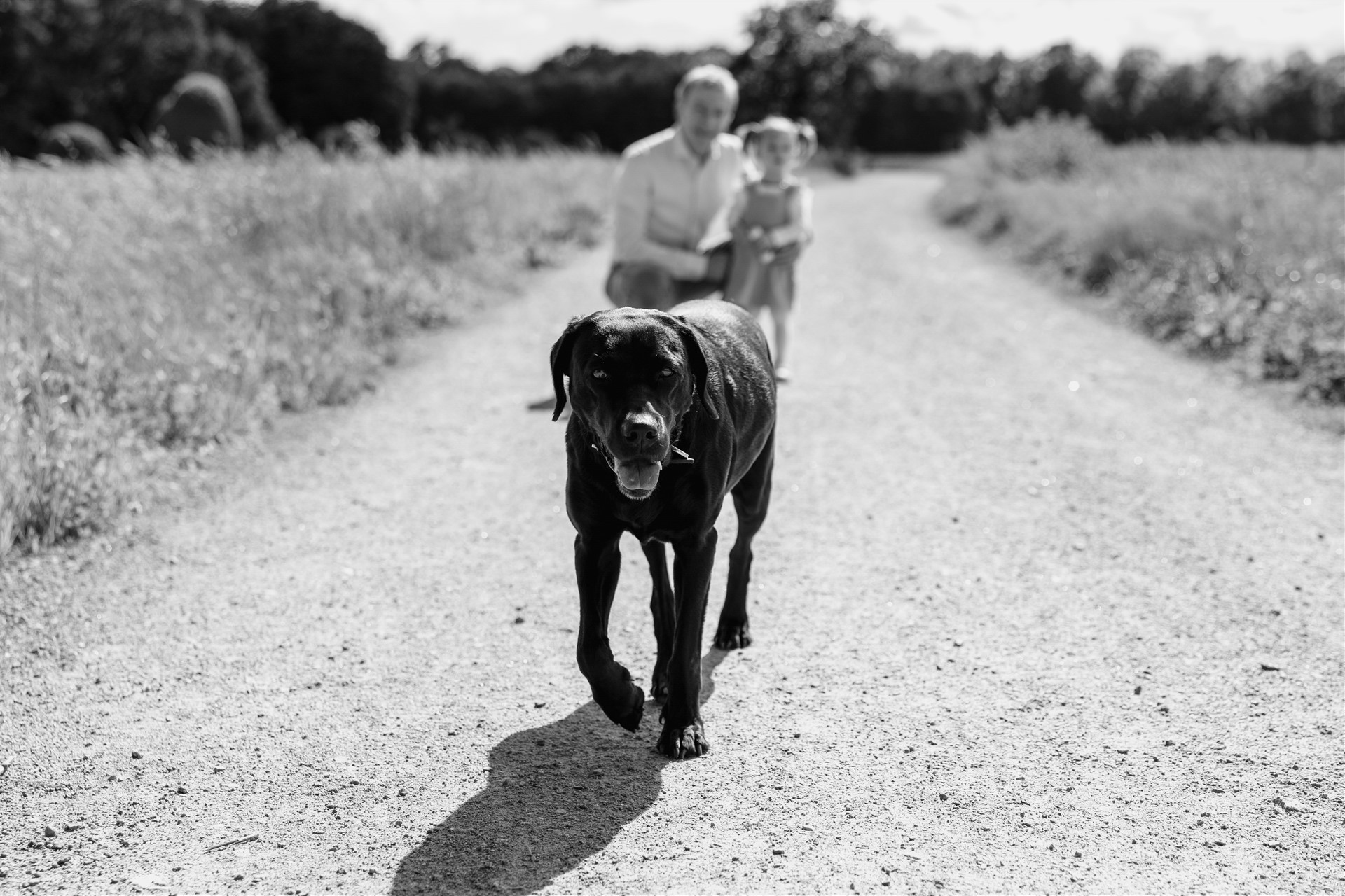 Familienfotoshooting im Frühling in der Natur mit Kind und Hund - Fotografin Nicole.Gallery aus Basel
