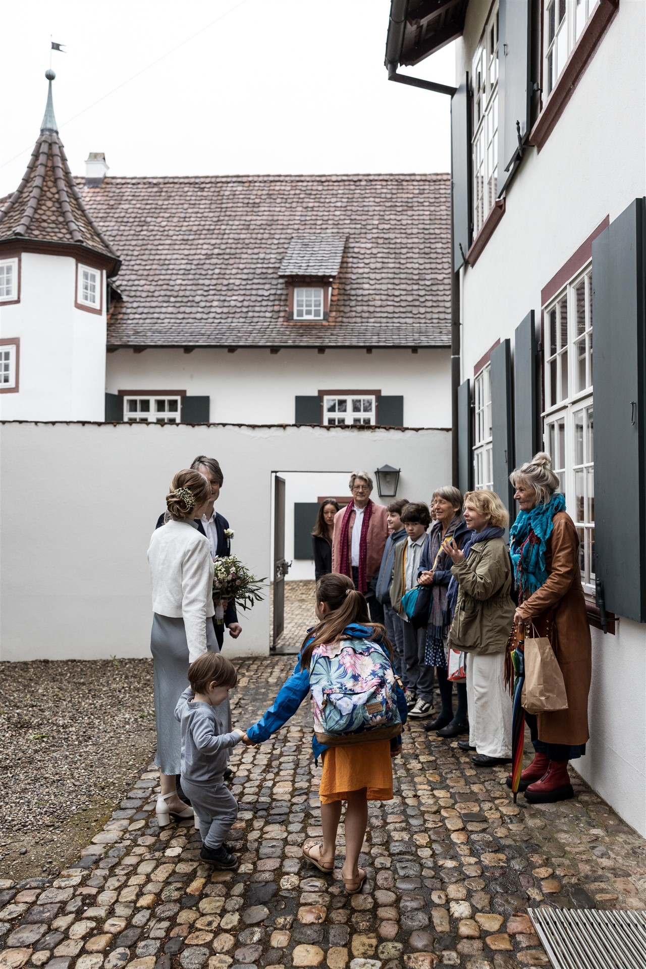 Lüscherhaus in Riehen - Die Ankunft des Hochzeitspaares - Hochzeitsfotograf Basel Schweiz