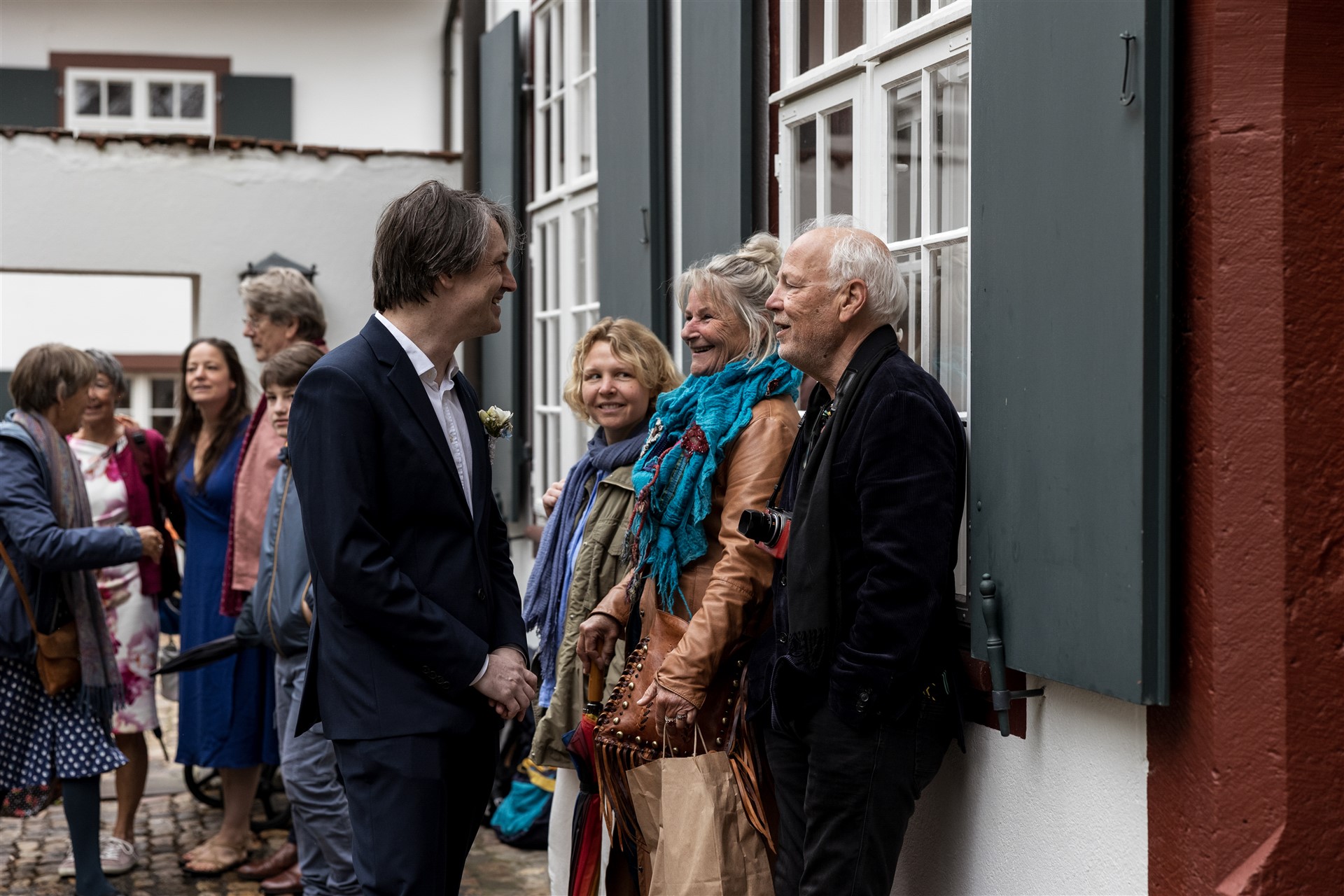 Lüscherhaus in Riehen - Begrüssung der Gäste - Hochzeitsfotograf Basel Schweiz