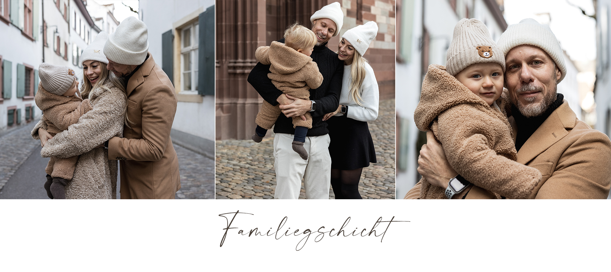 Familienfotoshooting im Winter - Fotograf Basel - Familienfotoshooting in Basel in der Natur mit Kind - Fotografin Nicole Kym