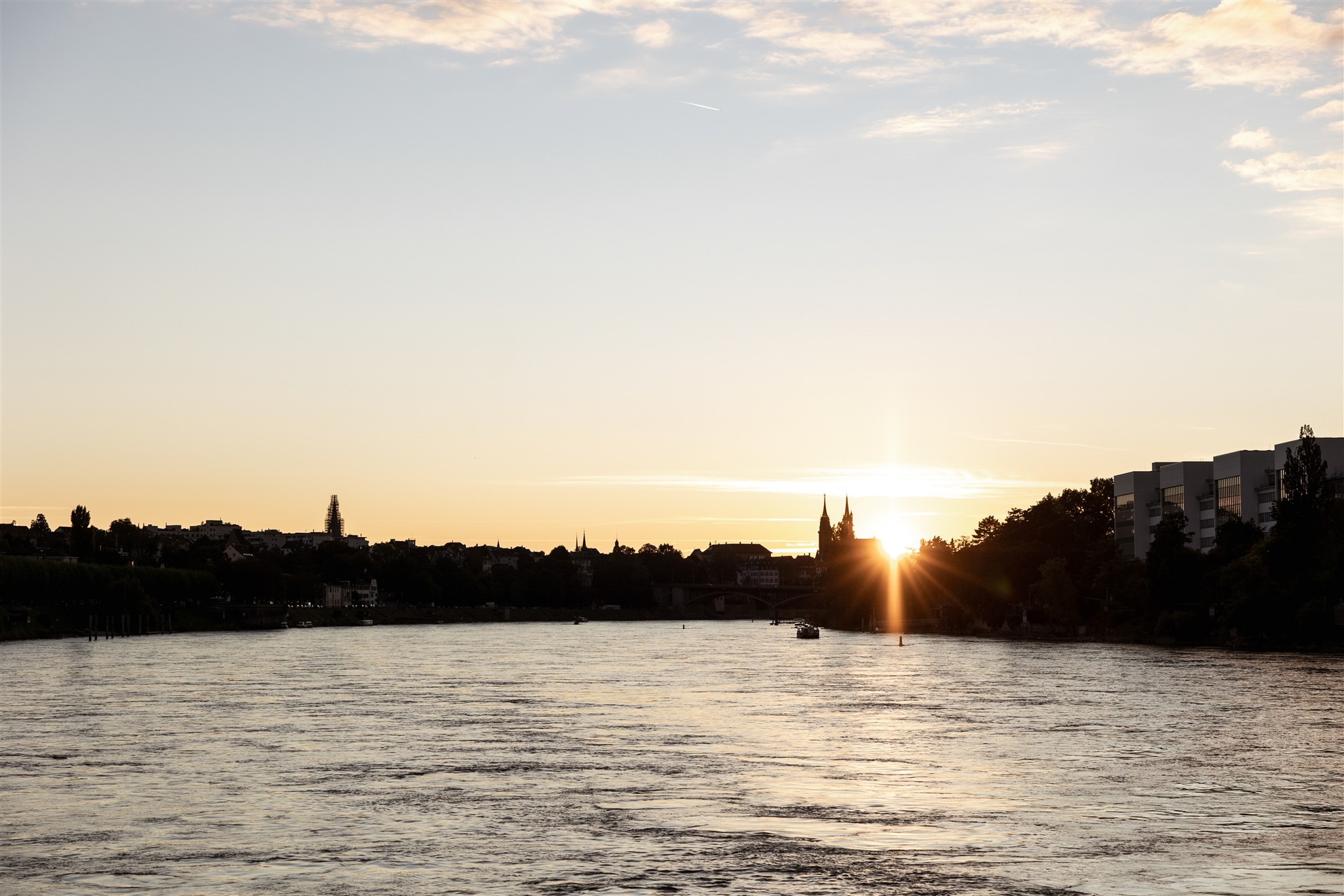 Basel - Blick vom Deck - Hochzeitslocation MS Christoph Merian - Hochzeitsfotograf Basel Schweiz
