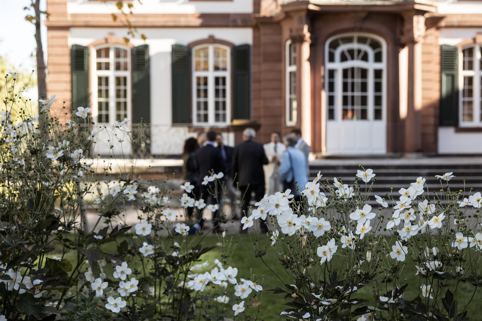 Apero nach der Trauung im Garten vom Standesamt - Zivilhochzeit Basel - Hochzeitsfotograf Basel Schweiz