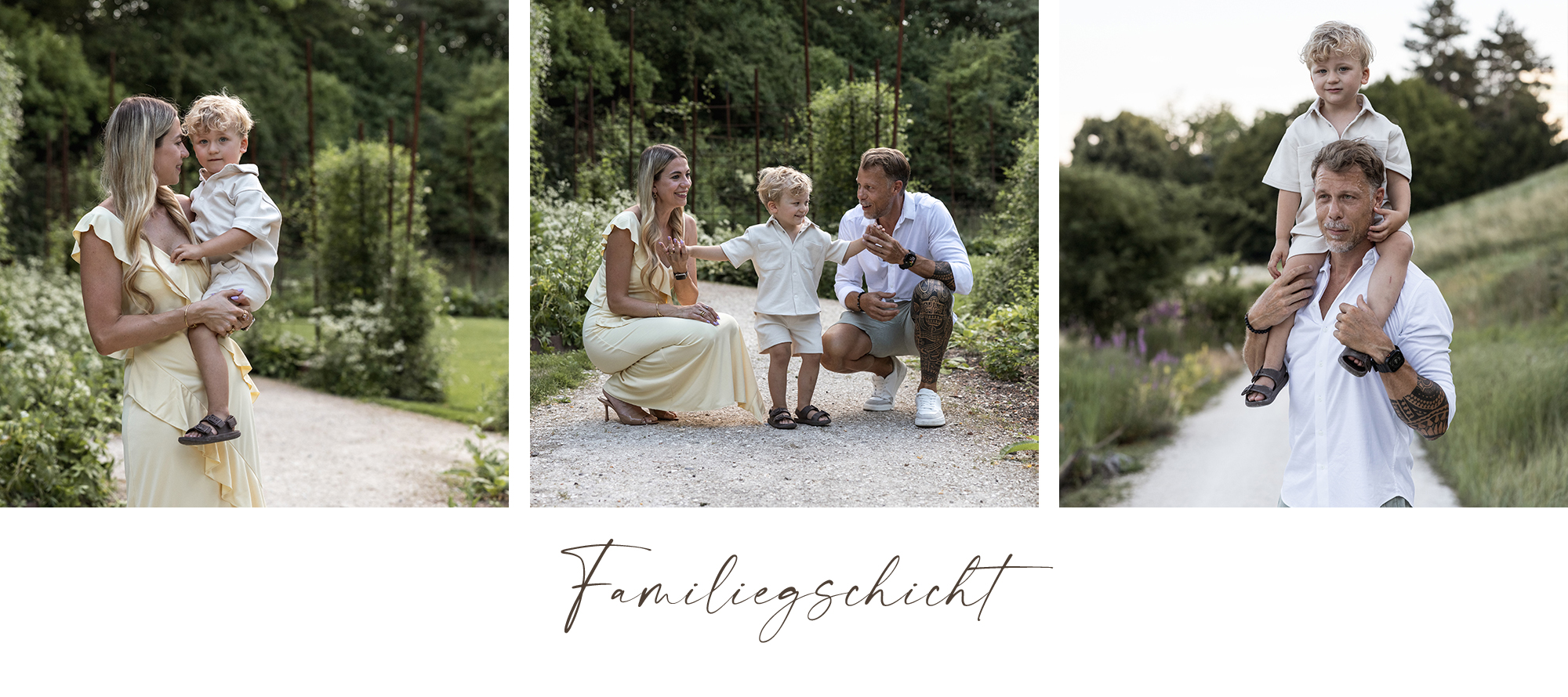 Familienfotoshooting im Sommer - Fotograf Basel - Familienfotoshooting in Basel in der Natur mit Kind - Fotografin Nicole Kym